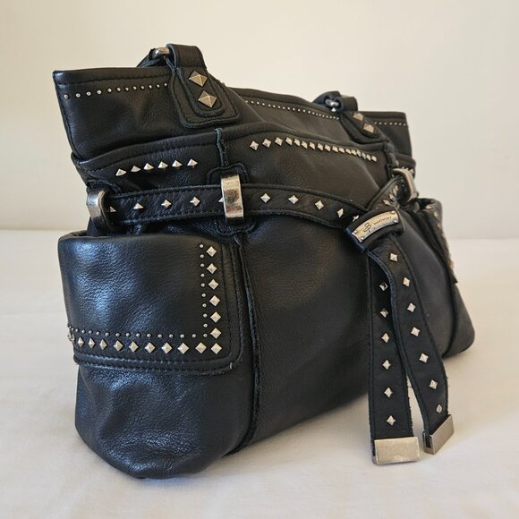B. MAKOSKY Studded Black Super Soft Leather purse - Picture 5 of 13